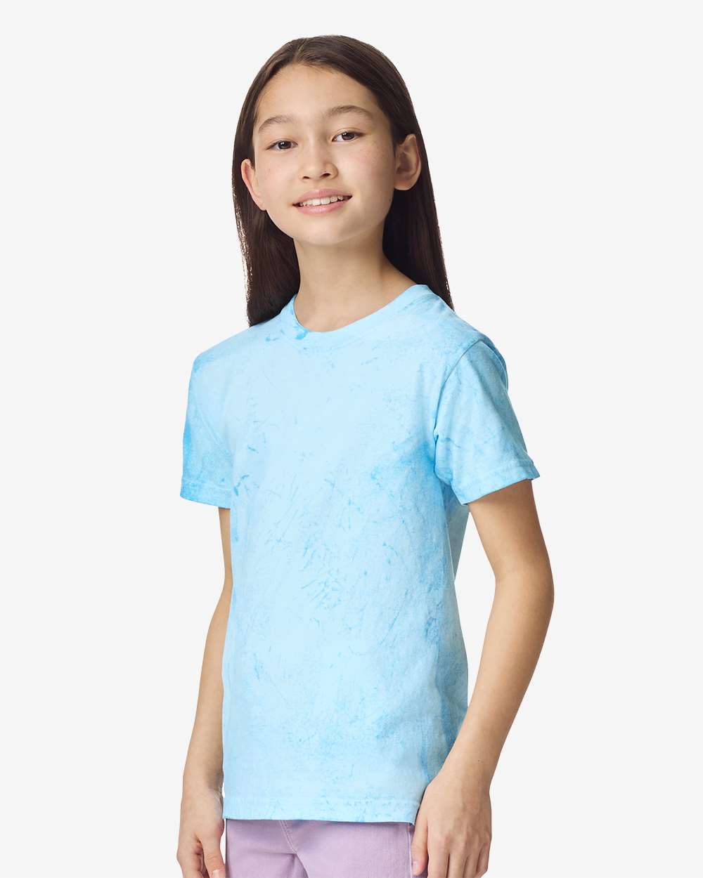 Youth Colorblast™ Heavyweight T-Shirt - OnModelSide - B00208252 - Fiji Blue