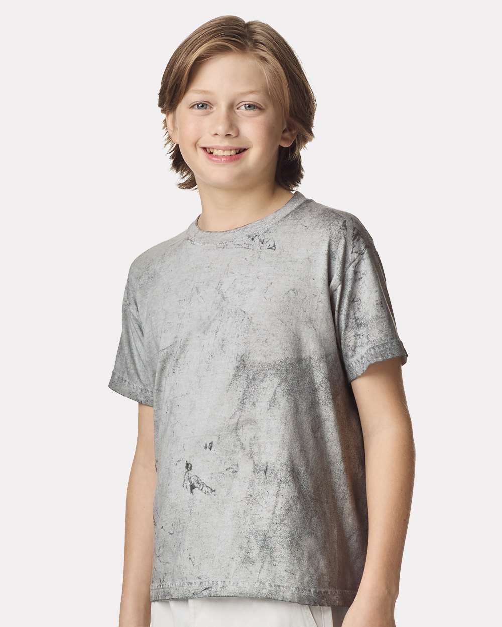 Youth Colorblast™ Heavyweight T-Shirt - OnModelSide - B00208592 - Smoke