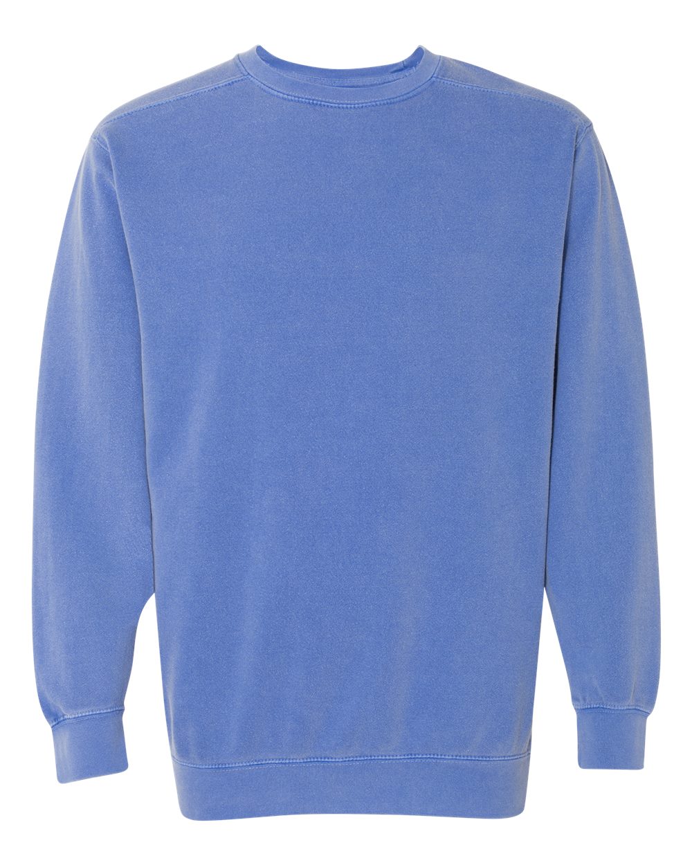 Unisex Garment-Dyed Sweatshirt - Front - B23808483 - Flo Blue