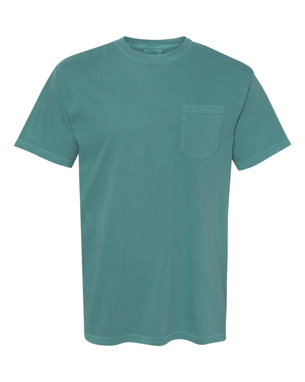 Garment-Dyed Heavyweight Pocket T-Shirt - Front - B08508233 - Emerald