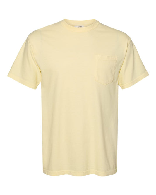 Garment-Dyed Heavyweight Pocket T-Shirt - Front - B08508433 - Banana