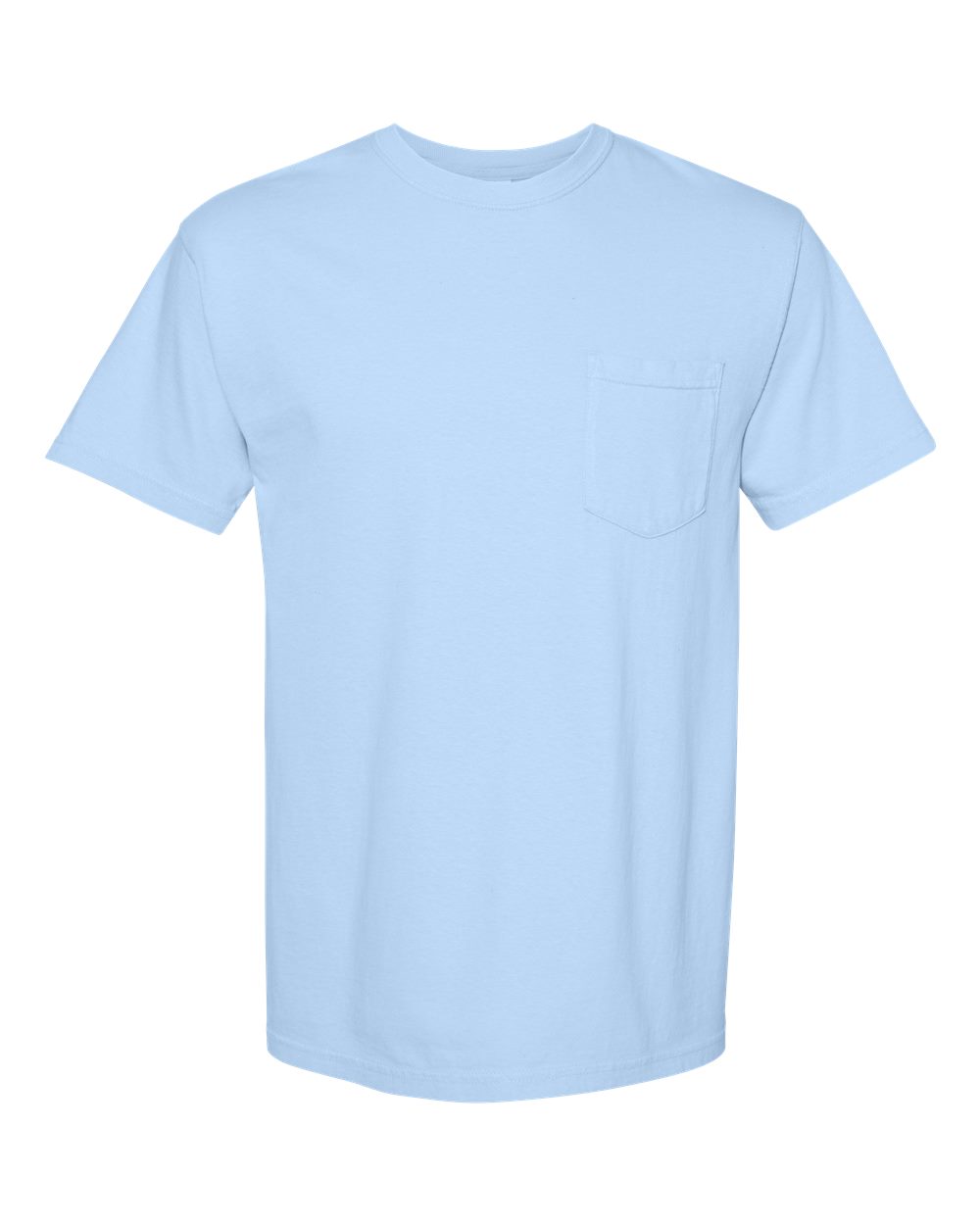 Garment-Dyed Heavyweight Pocket T-Shirt - Front - B08508843 - Hydrangea