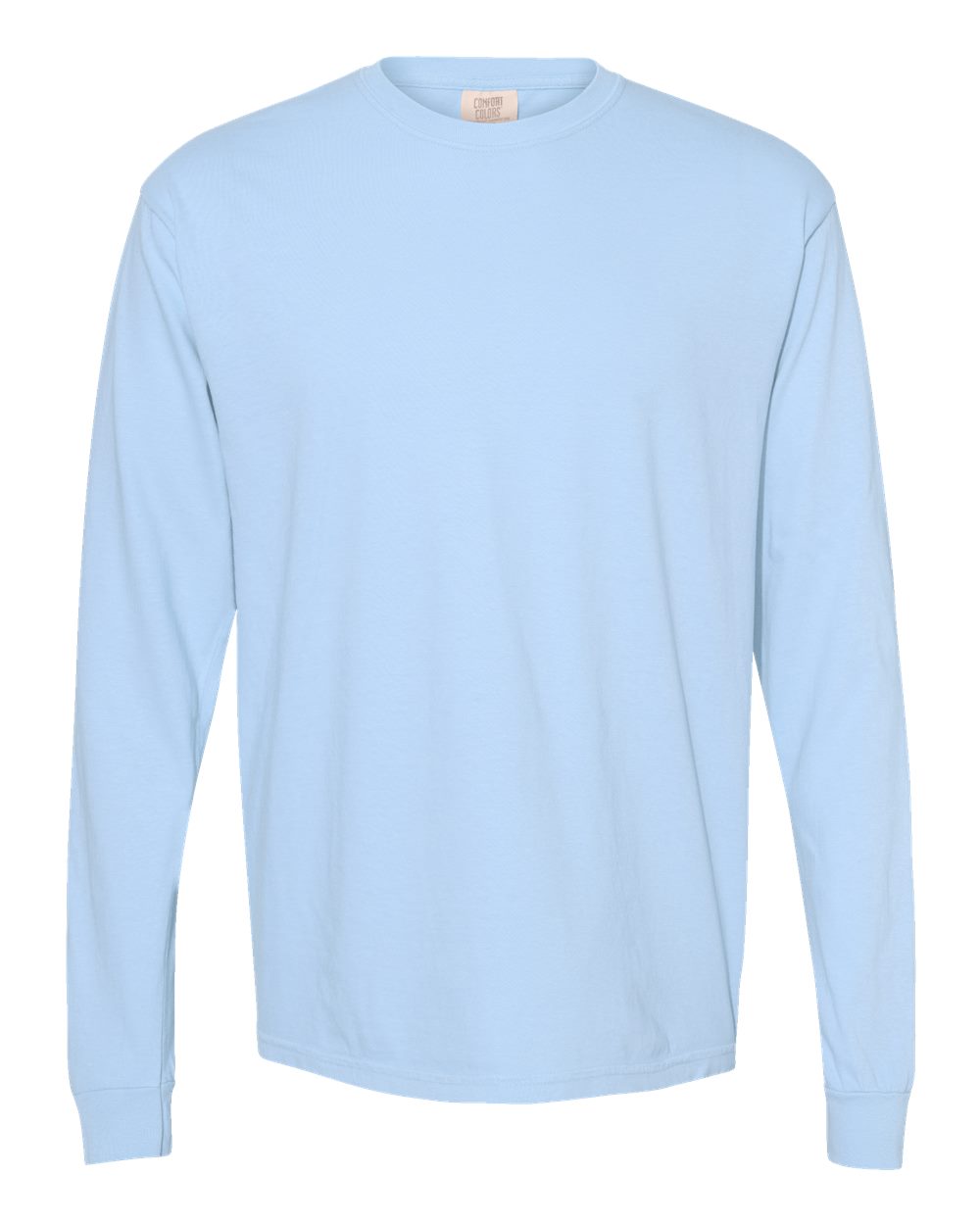 Garment-Dyed Heavyweight Long Sleeve T-Shirt - Front - B08108063 - Hydrangea