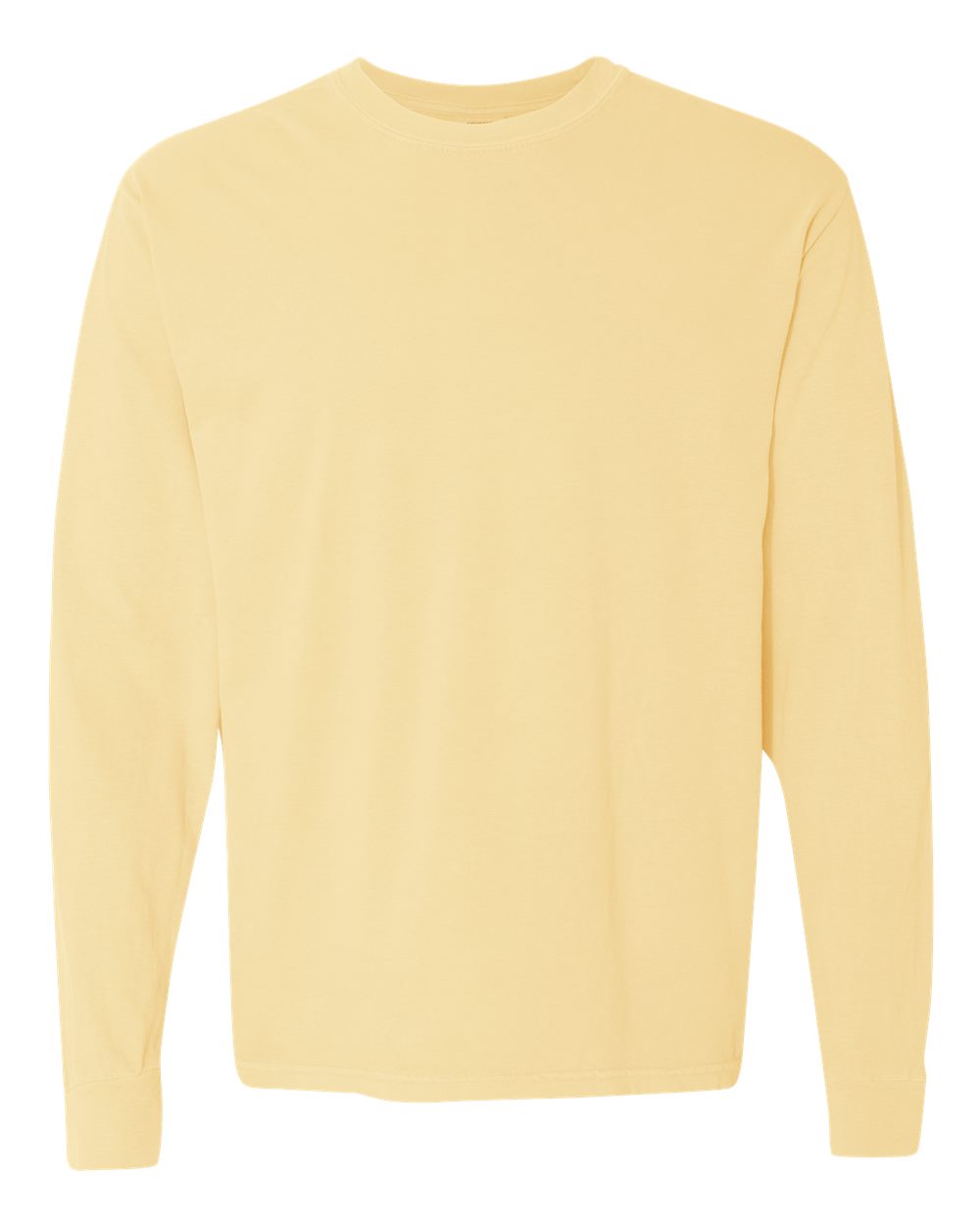 Garment-Dyed Heavyweight Long Sleeve T-Shirt - Front - B08108403 - Butter