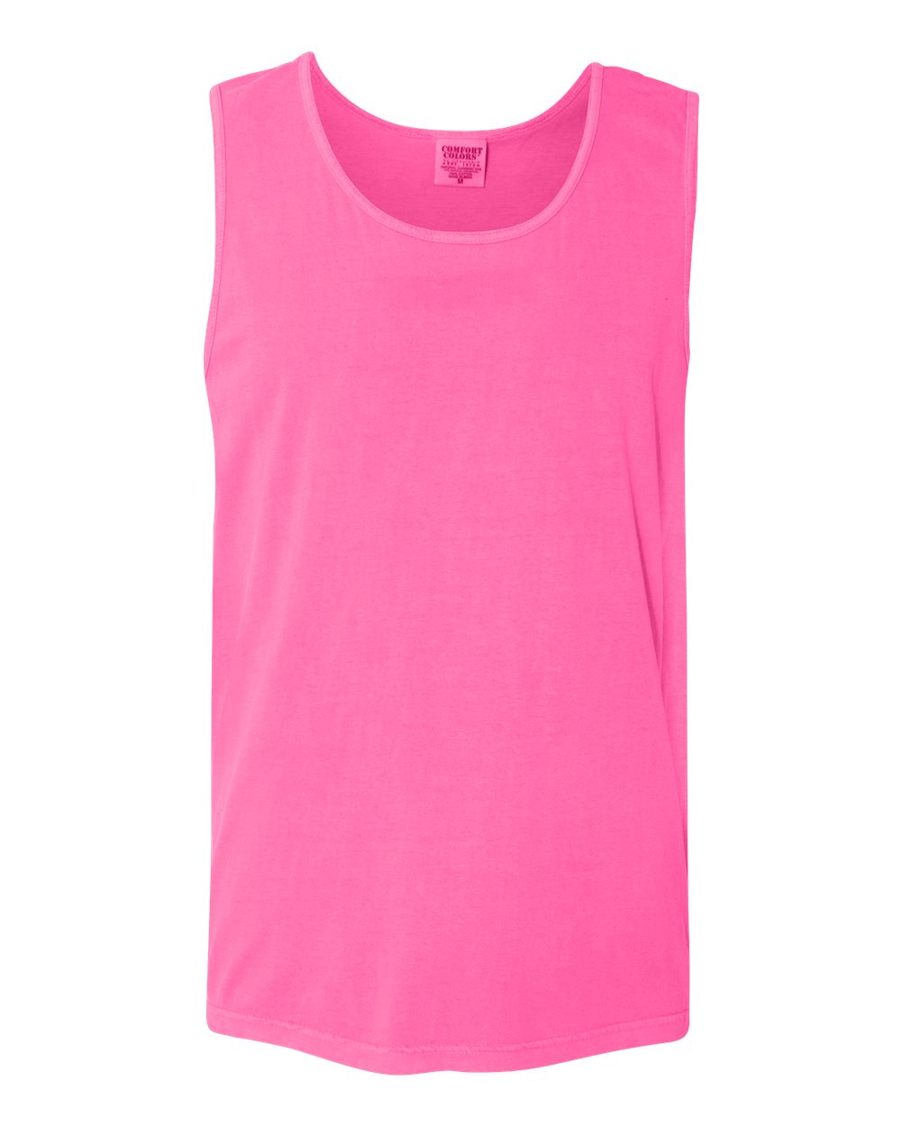Garment-Dyed Heavyweight Tank Top - Front - B09808302 - Neon Pink