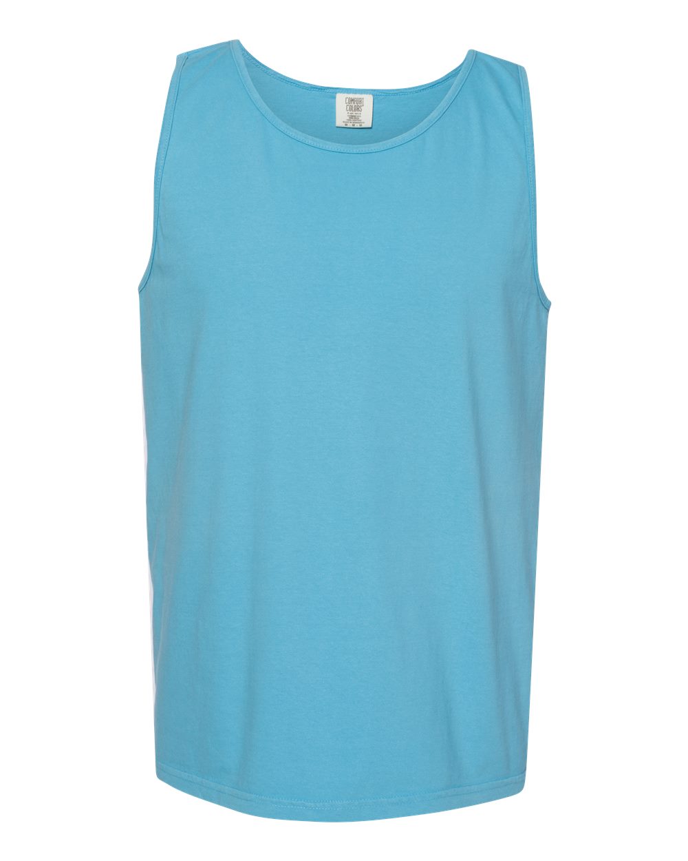 Garment-Dyed Heavyweight Tank Top - Front - B09808763 - Sapphire