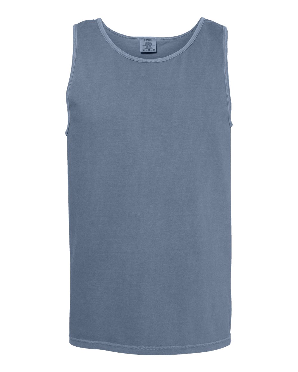 Garment-Dyed Heavyweight Tank Top - Front - B09808983 - Blue Jean
