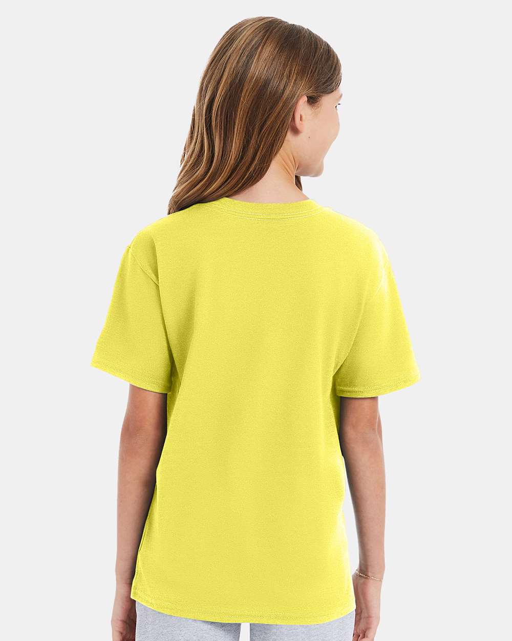 Youth Perfect-T T-Shirt - OnModelBack - B00400412 - Yellow