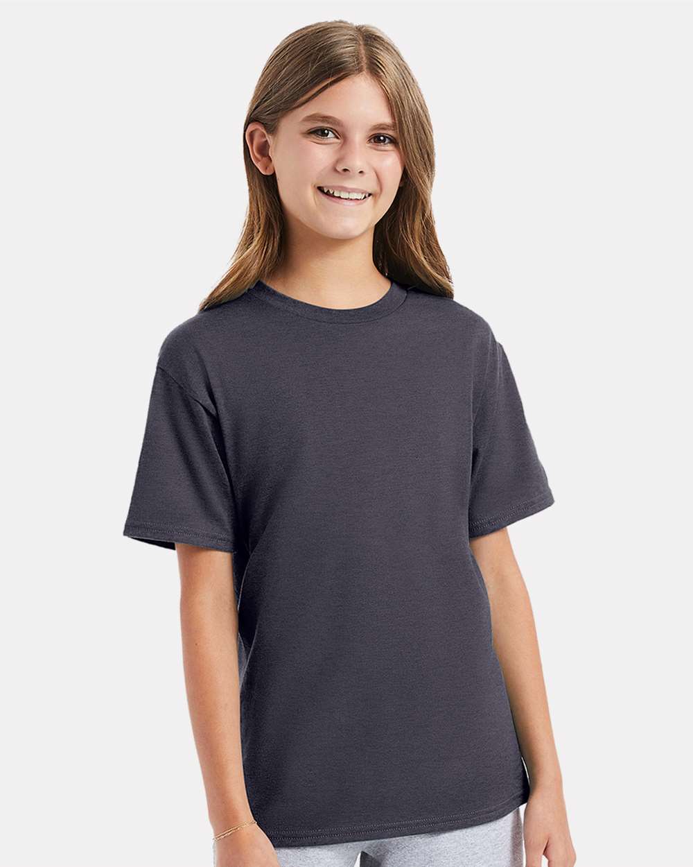 Youth Perfect-T T-Shirt - OnModelFront - B00400592 - Charcoal Heather