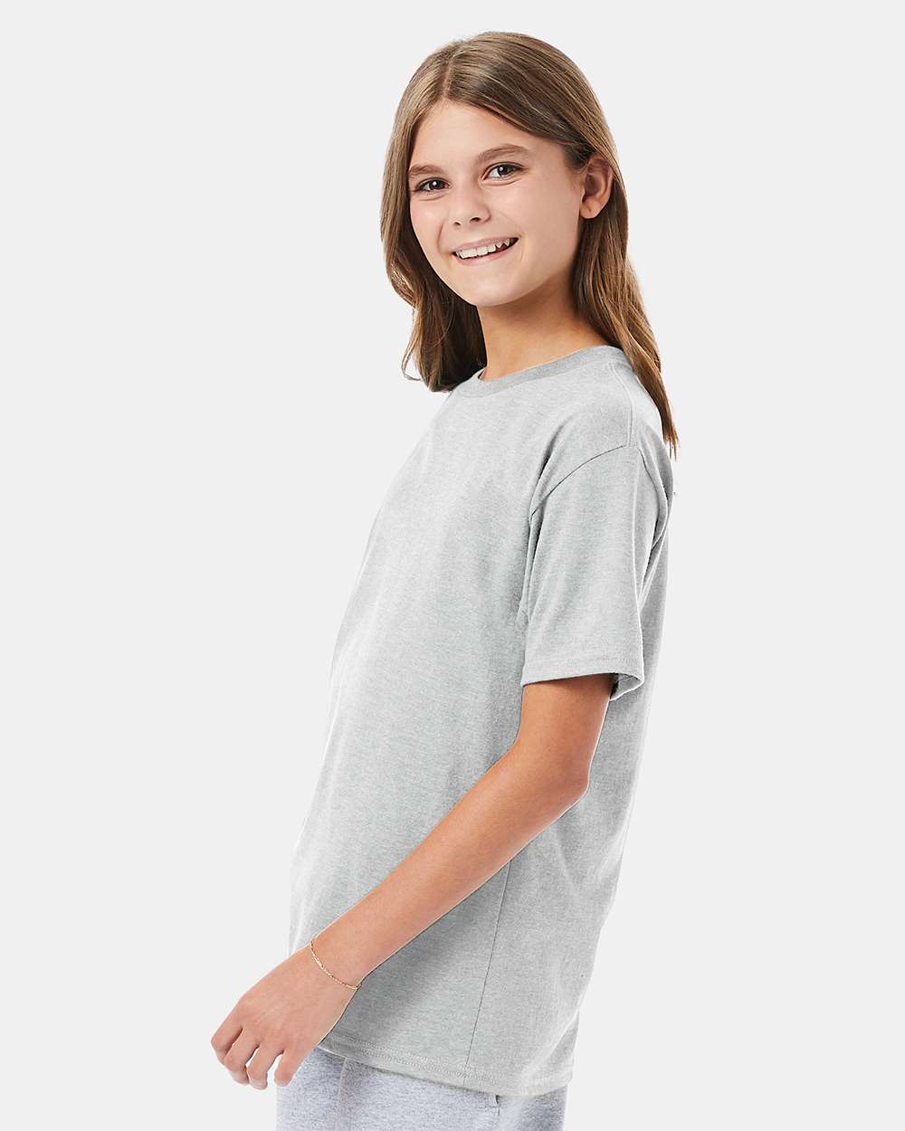 Youth Perfect-T T-Shirt - OnModelSide - B00400022 - Ash