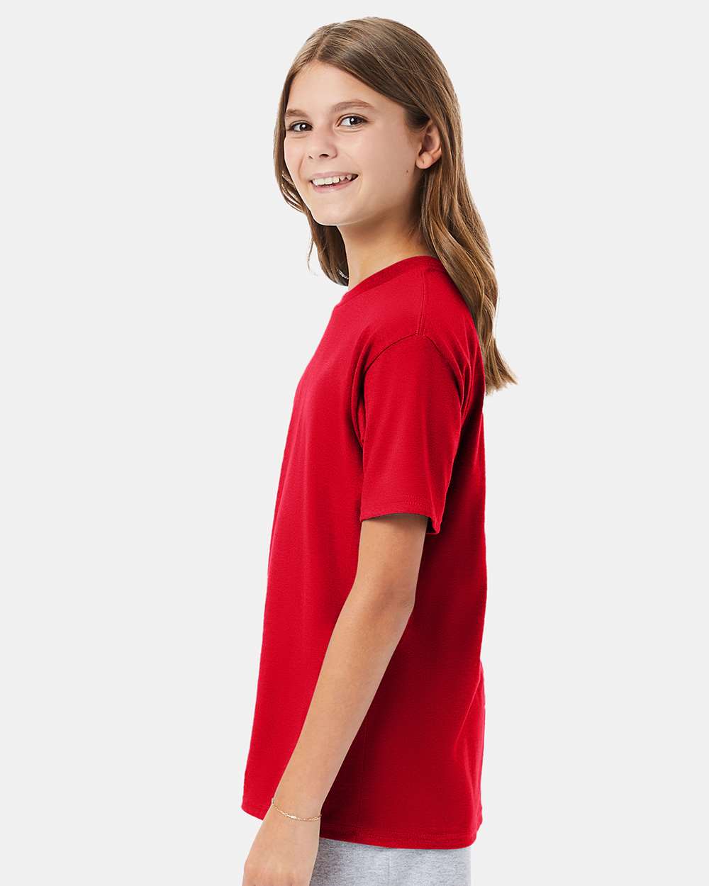 Youth Perfect-T T-Shirt - OnModelSide - B00400702 - Athletic Red