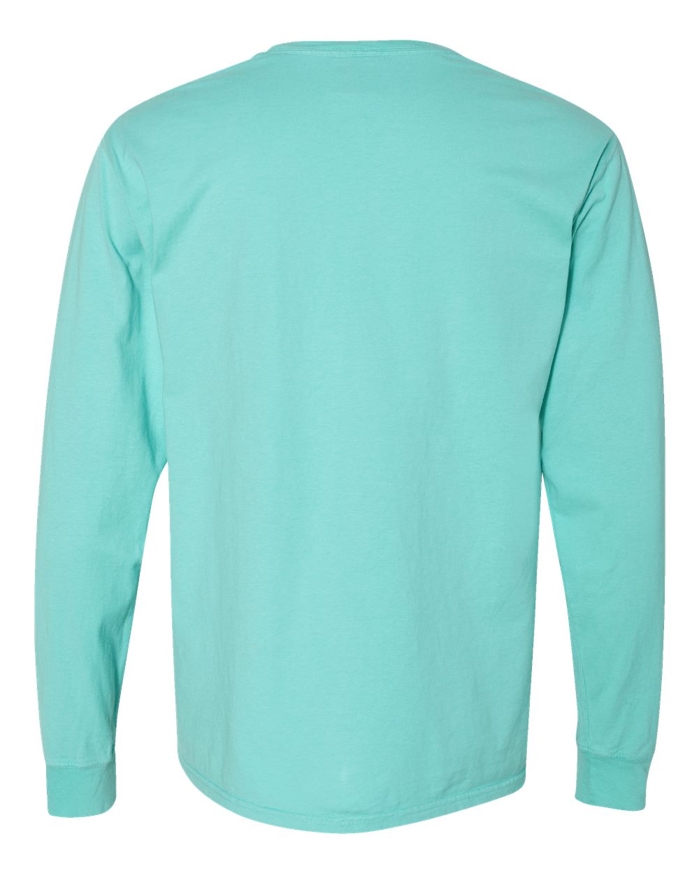 Unisex Garment-Dyed Long Sleeve T-Shirt - Back - B35300873 - Mint