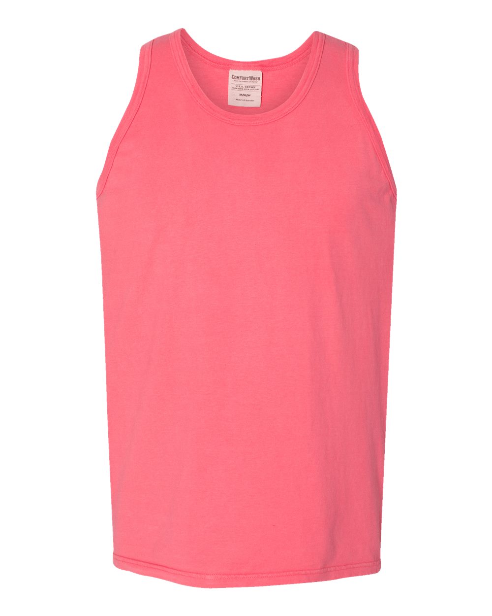 Unisex Garment-Dyed Unisex Tank Top - Front - B35600273 - Coral Craze