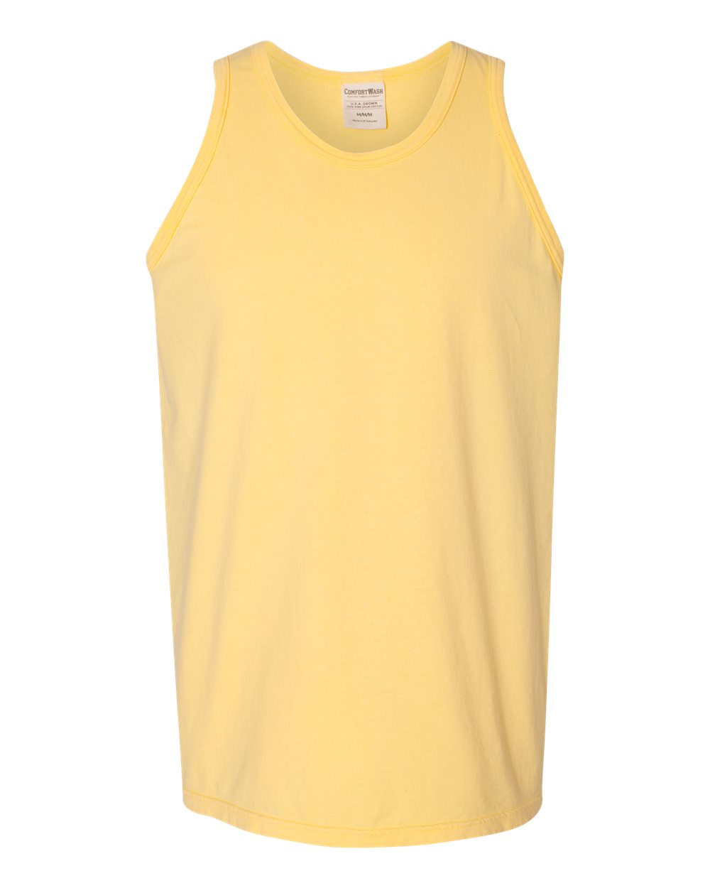 Unisex Garment-Dyed Unisex Tank Top - Front - B35600403 - Summer Squash Yellow