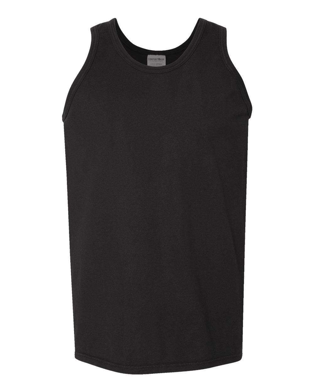 Unisex Garment-Dyed Unisex Tank Top - Front - B35600503 - Black