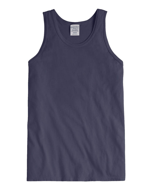 Unisex Garment-Dyed Unisex Tank Top - Front - B35600683 - Anchor Slate