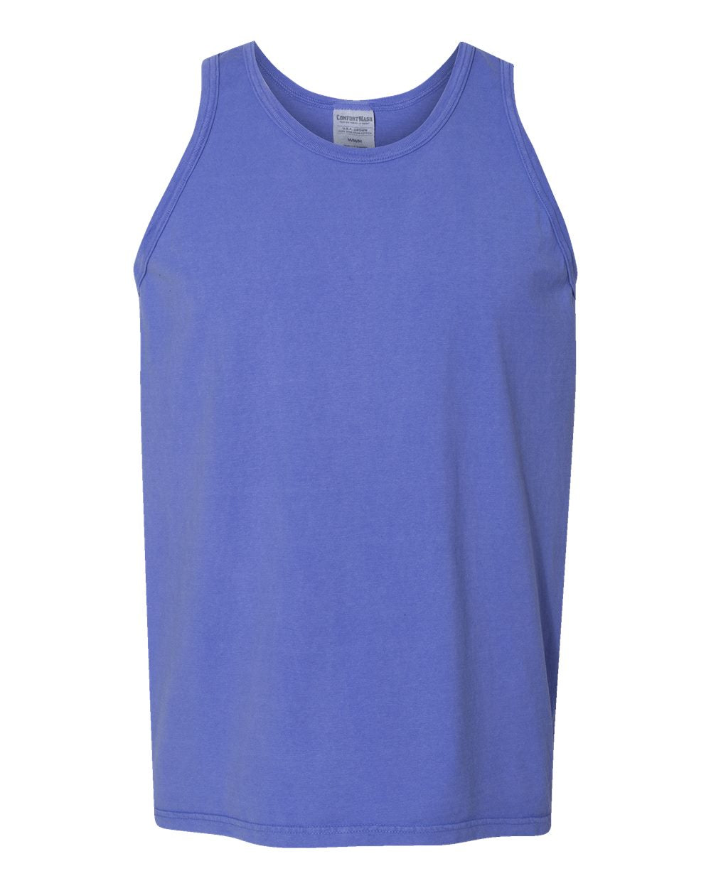 Unisex Garment-Dyed Unisex Tank Top - Front - B35600814 - Deep Forte Blue