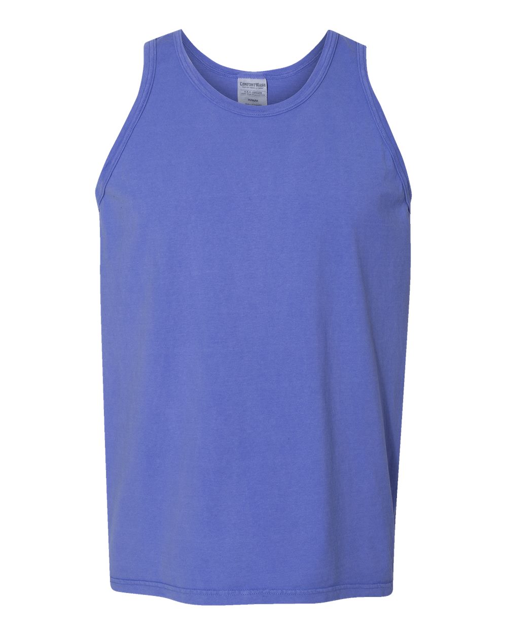 Unisex Garment-Dyed Unisex Tank Top - Front - B35600814 - Deep Forte Blue