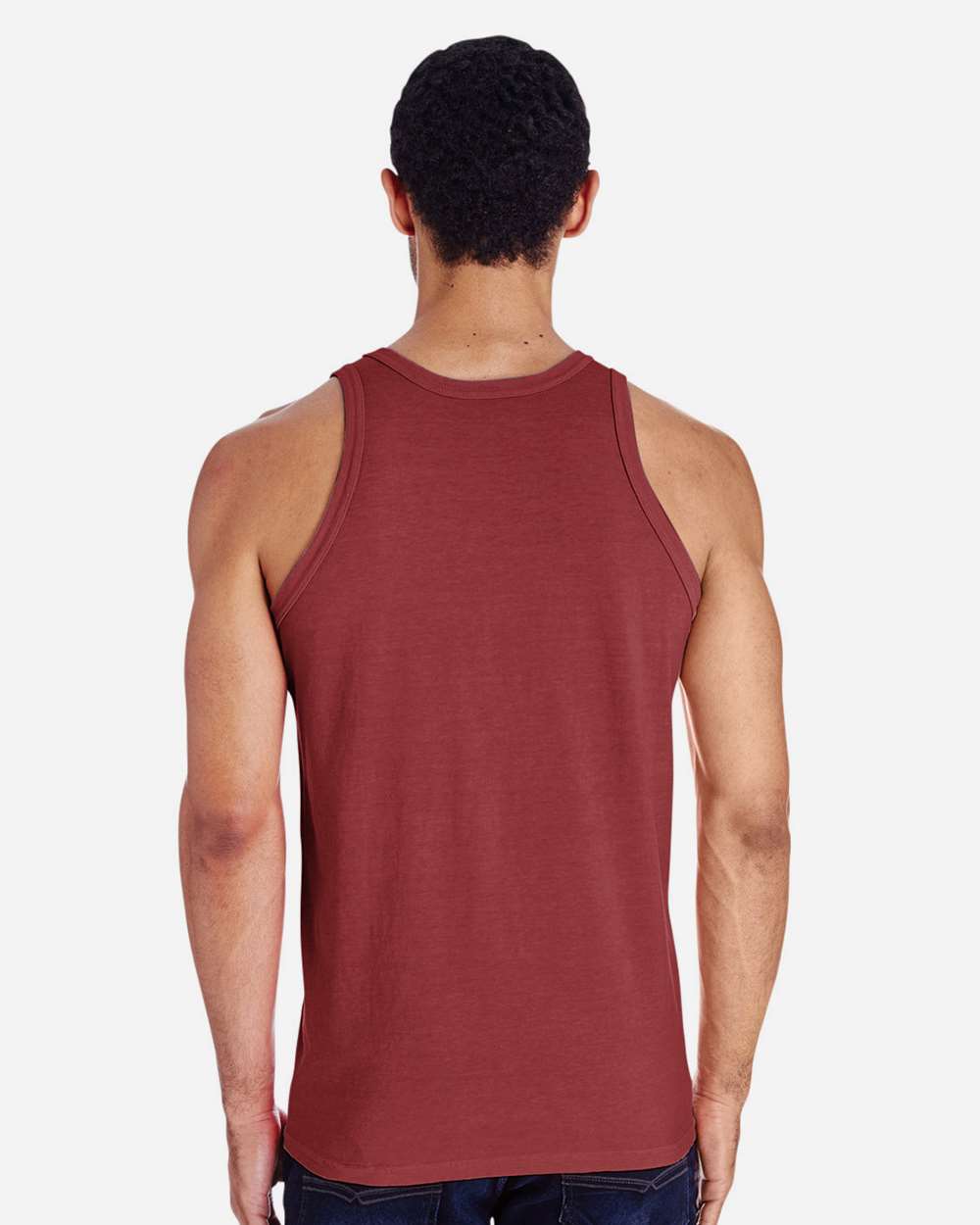 Unisex Garment-Dyed Unisex Tank Top - OnModelBack - B35600323 - Cayenne