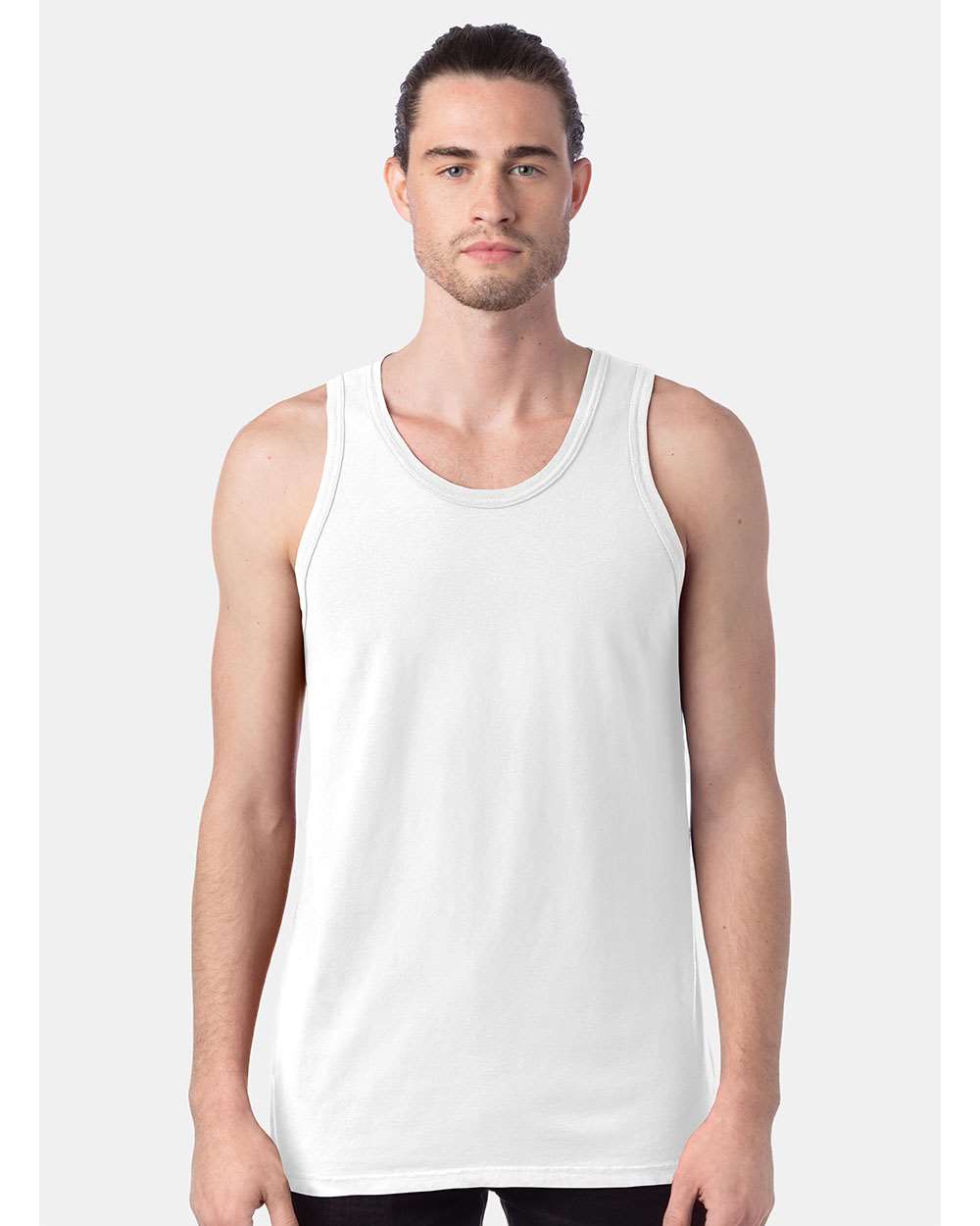 Unisex Garment-Dyed Unisex Tank Top - OnModelFront - B35600005 - White