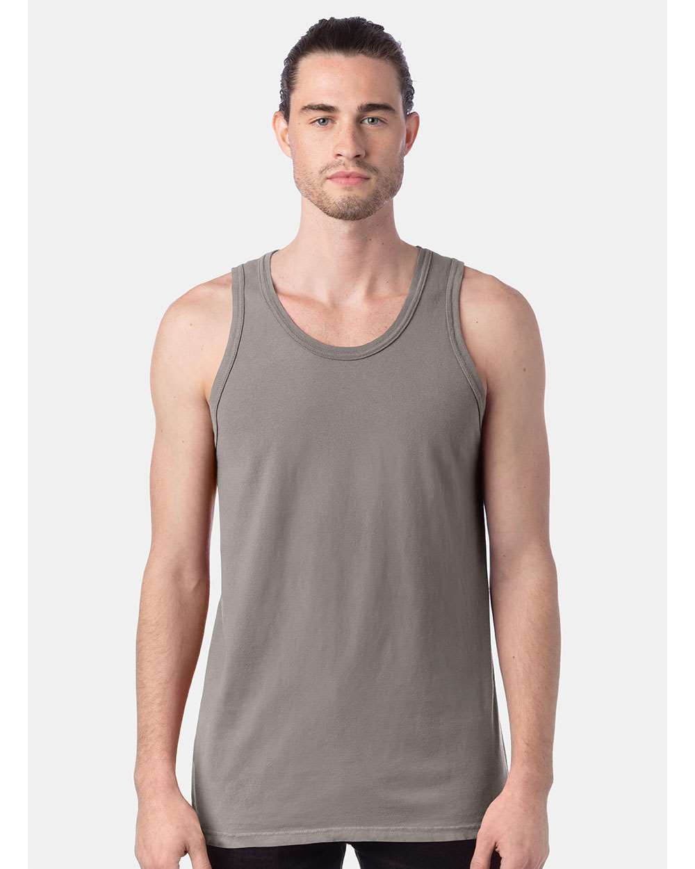 Unisex Garment-Dyed Unisex Tank Top - OnModelFront - B35600133 - Concrete Grey