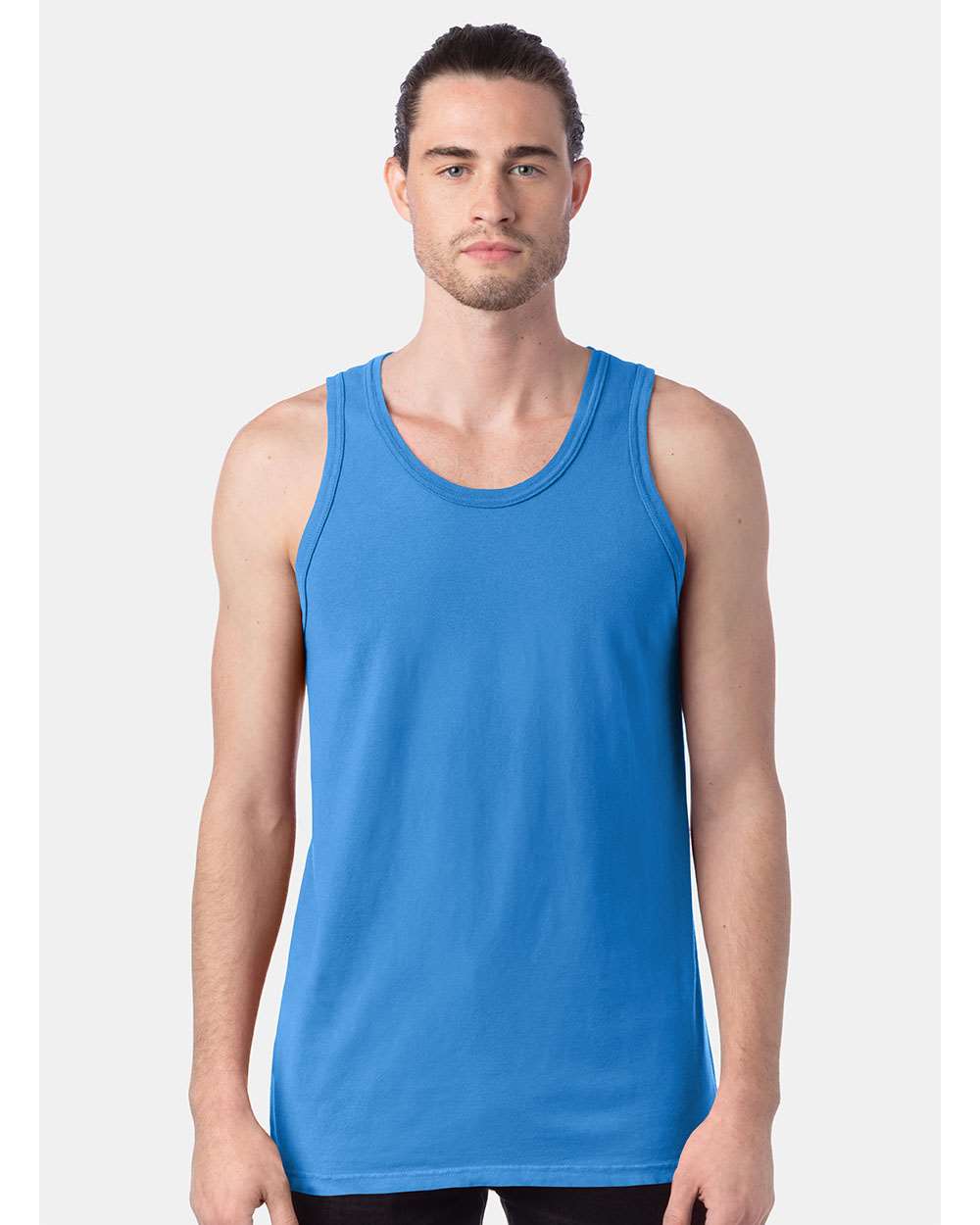 Unisex Garment-Dyed Unisex Tank Top - OnModelFront - B35600257 - Summer Sky Blue