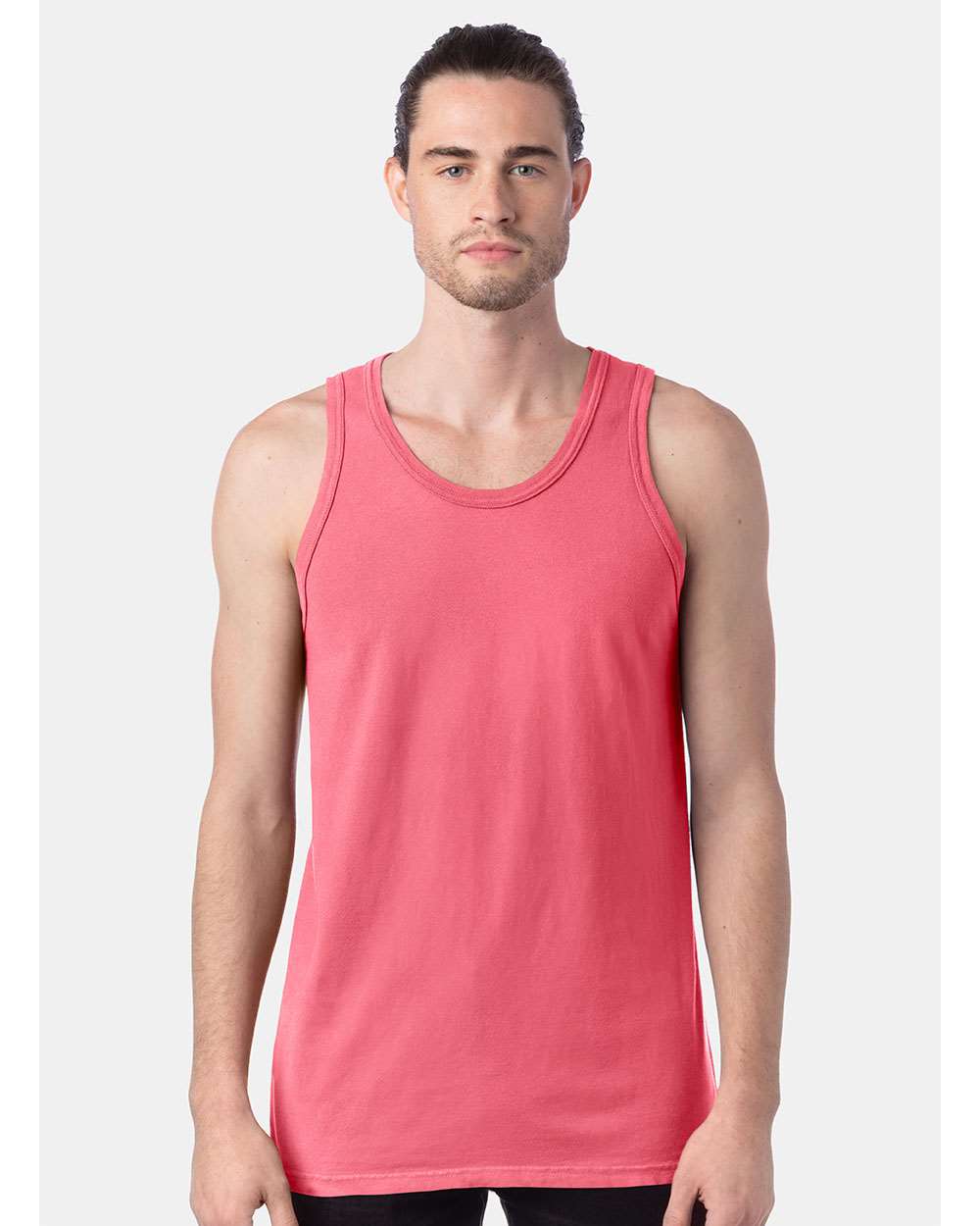 Unisex Garment-Dyed Unisex Tank Top - OnModelFront - B35600273 - Coral Craze