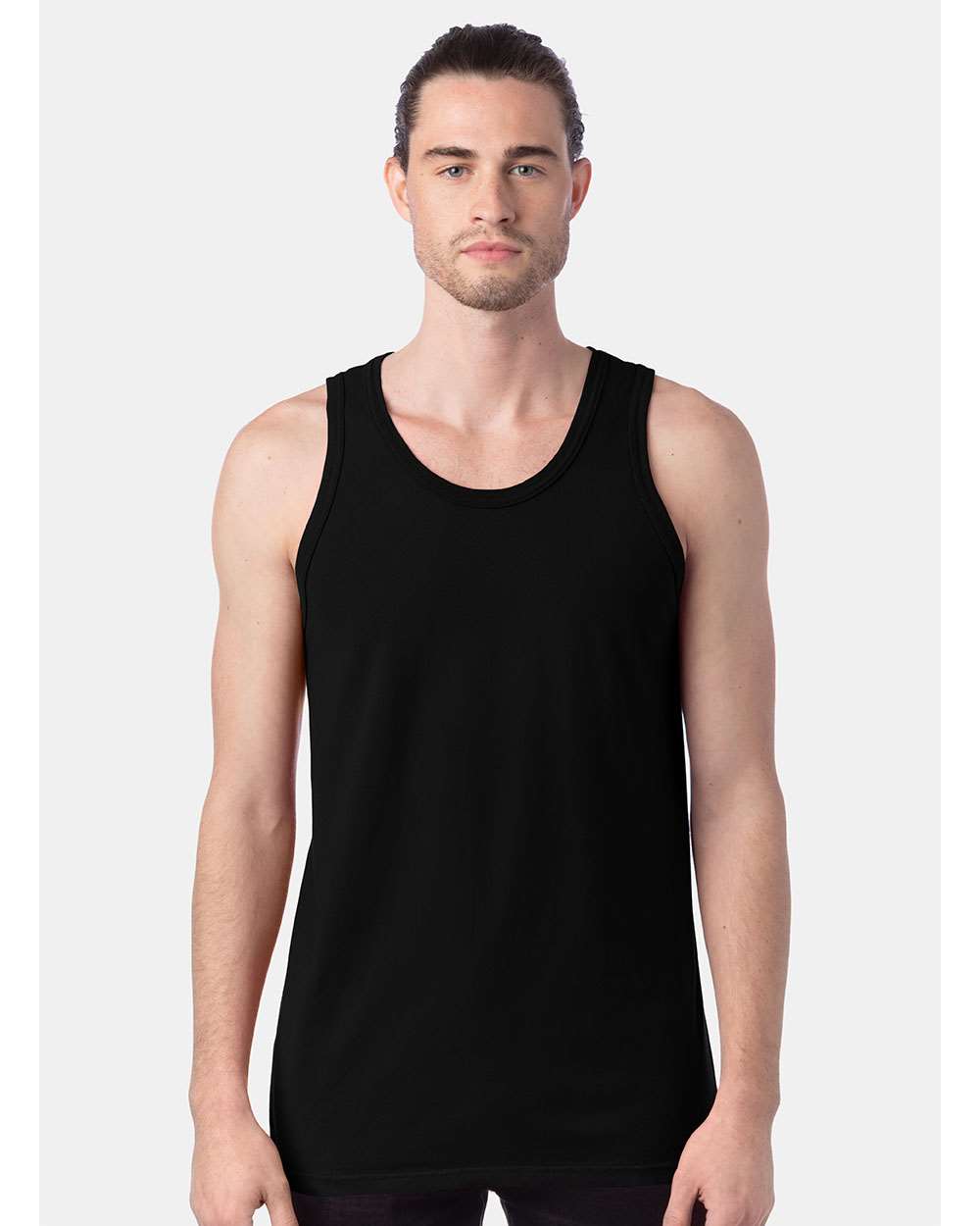 Unisex Garment-Dyed Unisex Tank Top - OnModelFront - B35600503 - Black