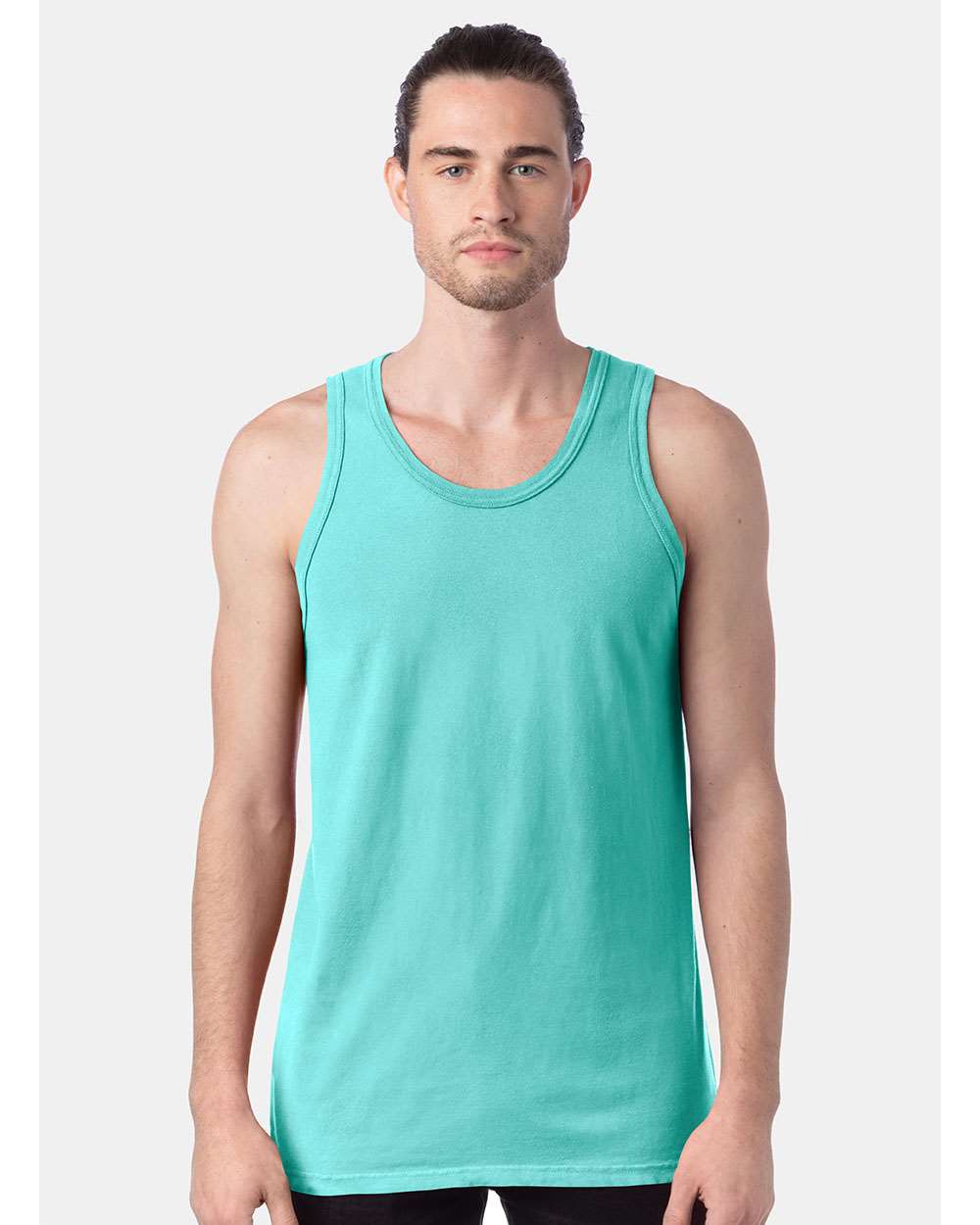 Unisex Garment-Dyed Unisex Tank Top - OnModelFront - B35600875 - Mint