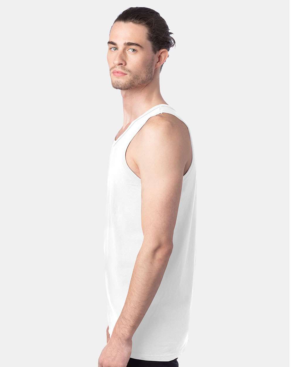 Unisex Garment-Dyed Unisex Tank Top - OnModelSide - B35600005 - White