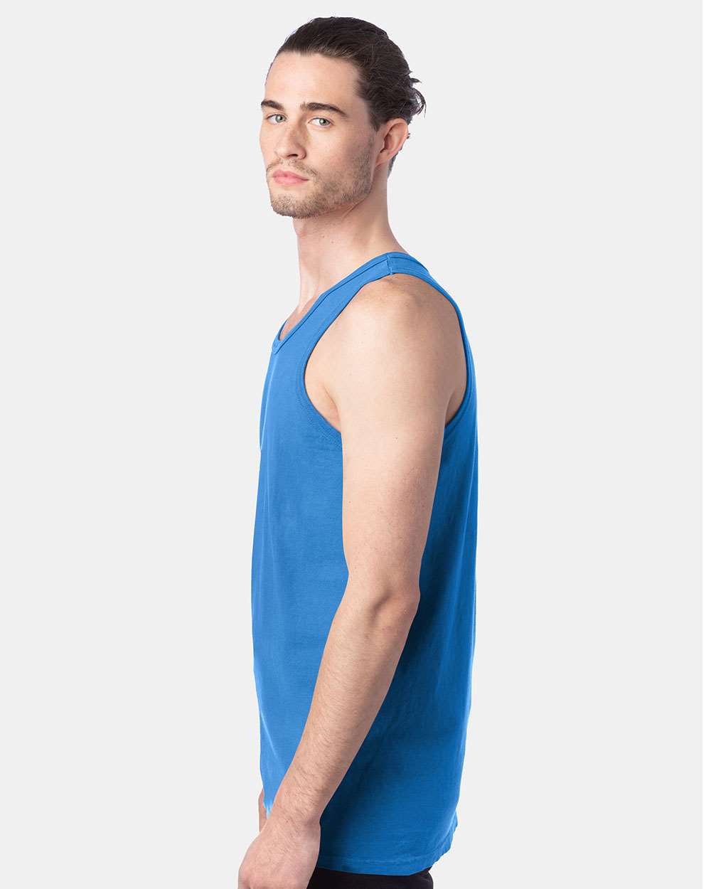 Unisex Garment-Dyed Unisex Tank Top - OnModelSide - B35600257 - Summer Sky Blue