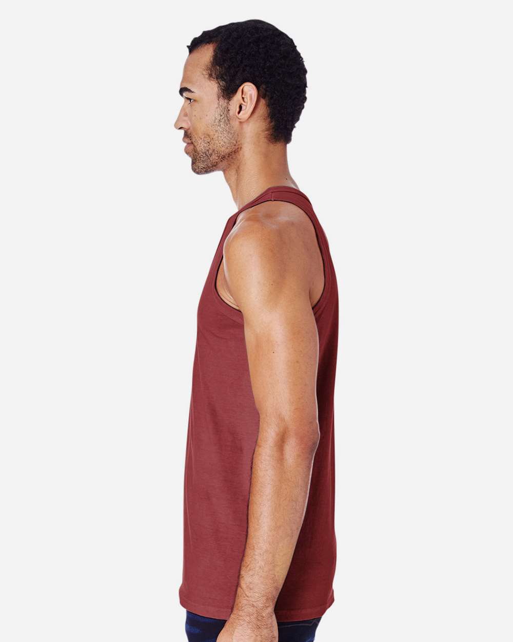 Unisex Garment-Dyed Unisex Tank Top - OnModelSide - B35600323 - Cayenne