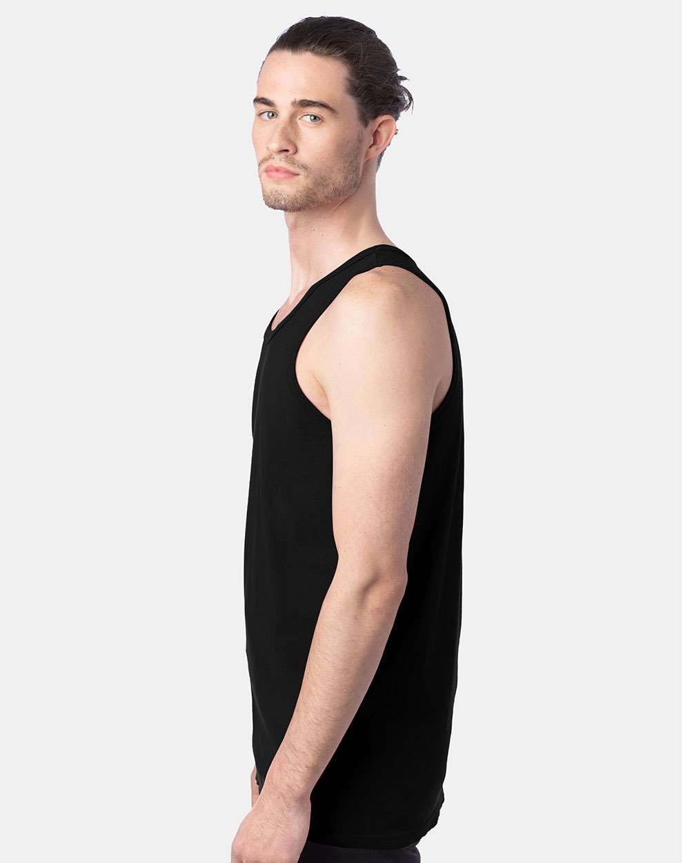 Unisex Garment-Dyed Unisex Tank Top - OnModelSide - B35600503 - Black