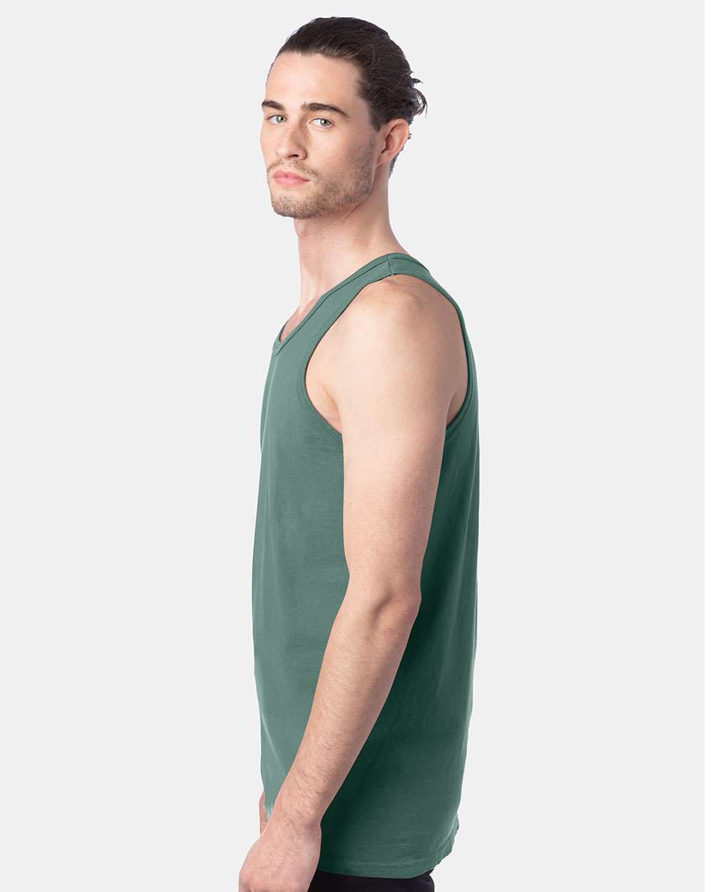 Unisex Garment-Dyed Unisex Tank Top - OnModelSide - B35600543 - Cypress Green