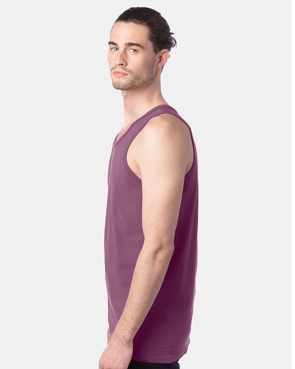 Unisex Garment-Dyed Unisex Tank Top - OnModelSide - B35600673 - Purple Plum Raisin