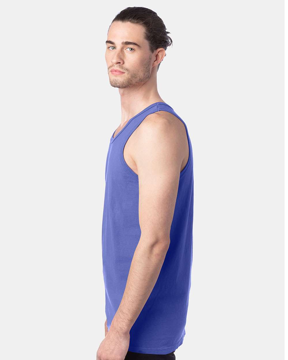 Unisex Garment-Dyed Unisex Tank Top - OnModelSide - B35600814 - Deep Forte Blue