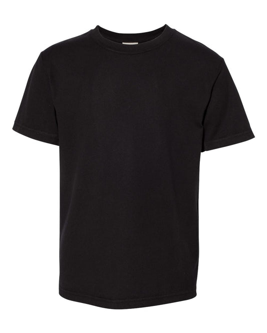 Youth Garment-Dyed T-Shirt - Front - B36900502 - Black