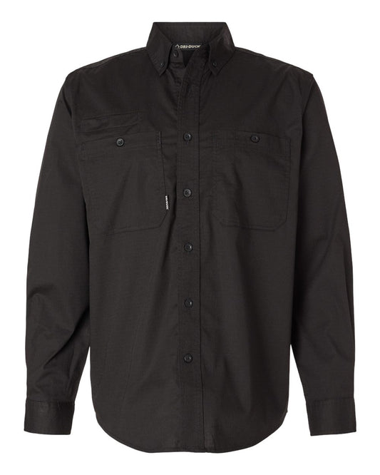 Men's Craftsman Woven Shirt - Front - B03267503 - Black