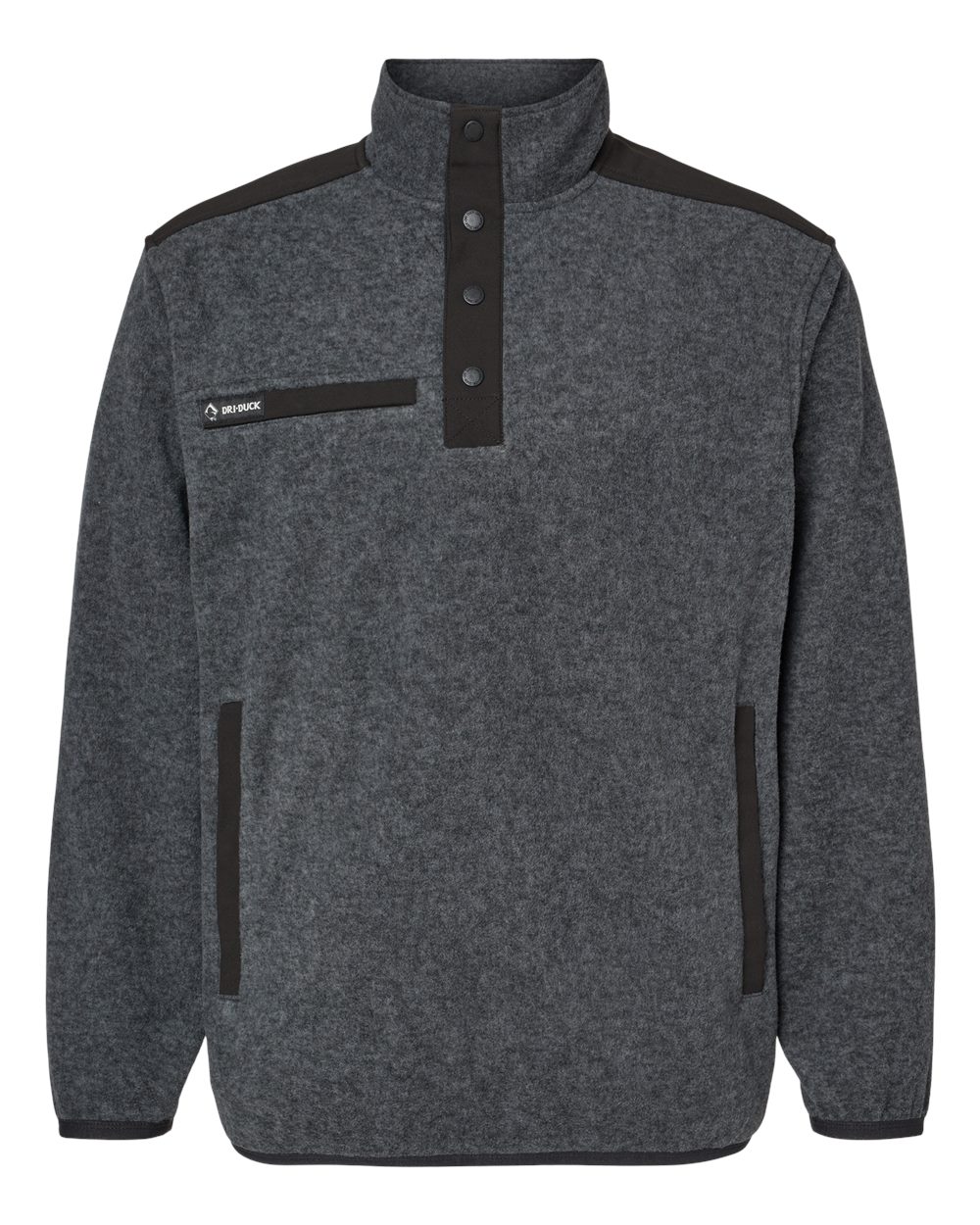 Men's Ranger Melange Fleece Pullover - Front - B05267583 - Charcoal
