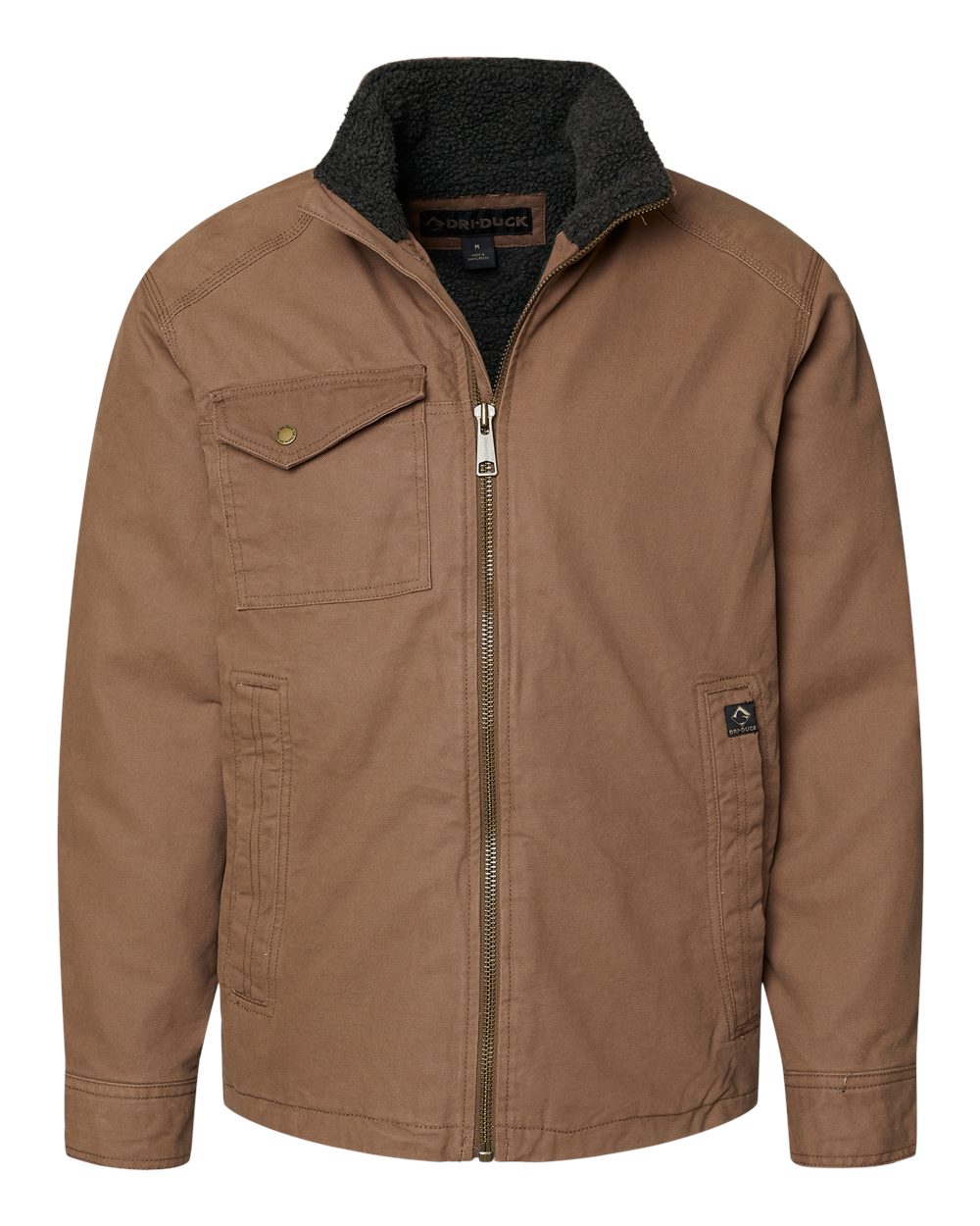 Men's Endeavor Canyon Cloth™ Canvas Jacket with Sherpa Lining - Front - B80067743 - Field Khaki