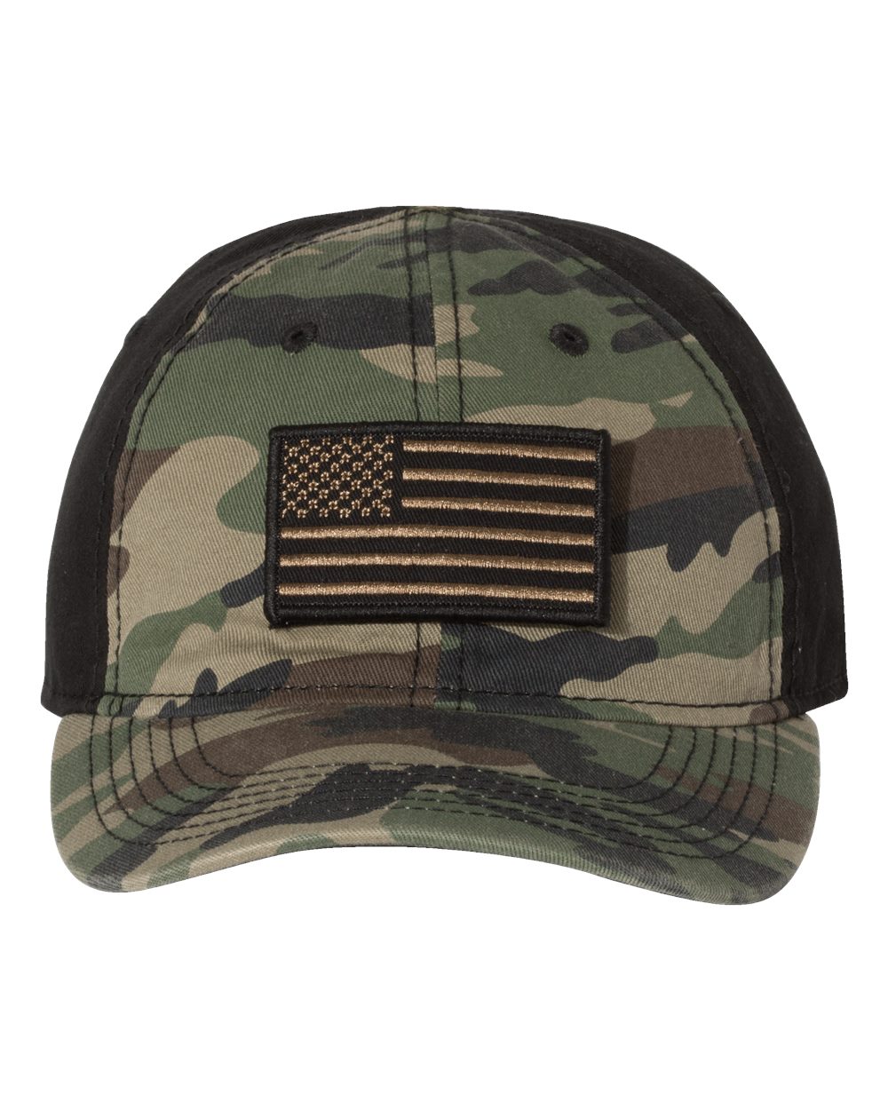 Tactical Cap - Front - B03595610 - Green Camo/ Black