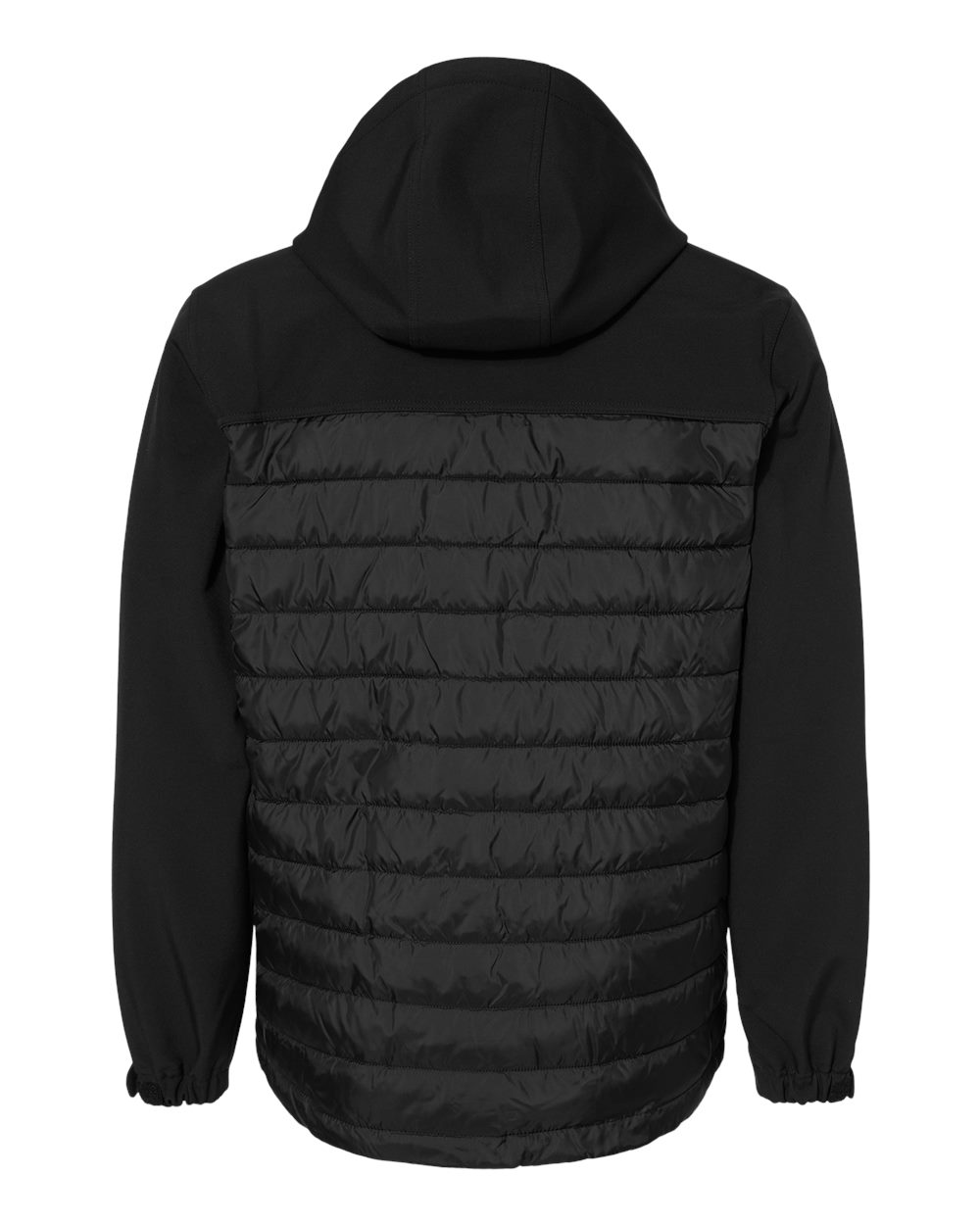 Men's Pinnacle Soft Shell Puffer Jacket - Back - B02167503 - Black