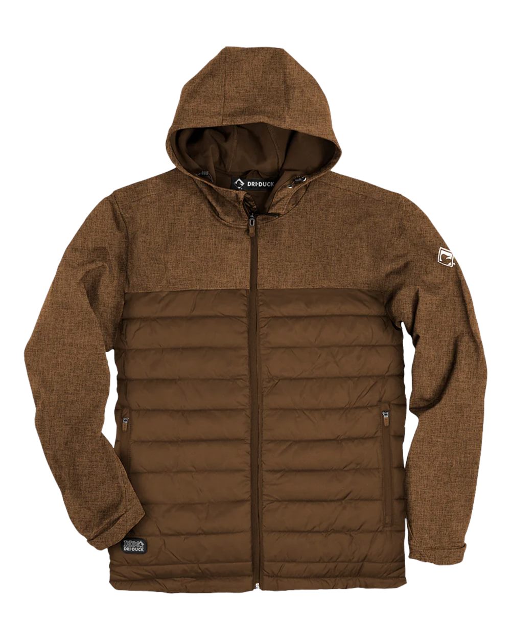 Men's Pinnacle Soft Shell Puffer Jacket - Front - B02167553 - Saddle Heather/ Saddle
