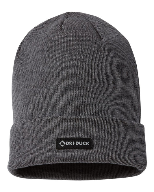 Commander Merino Cuffed Beanie - Front - B08495090 - Charcoal