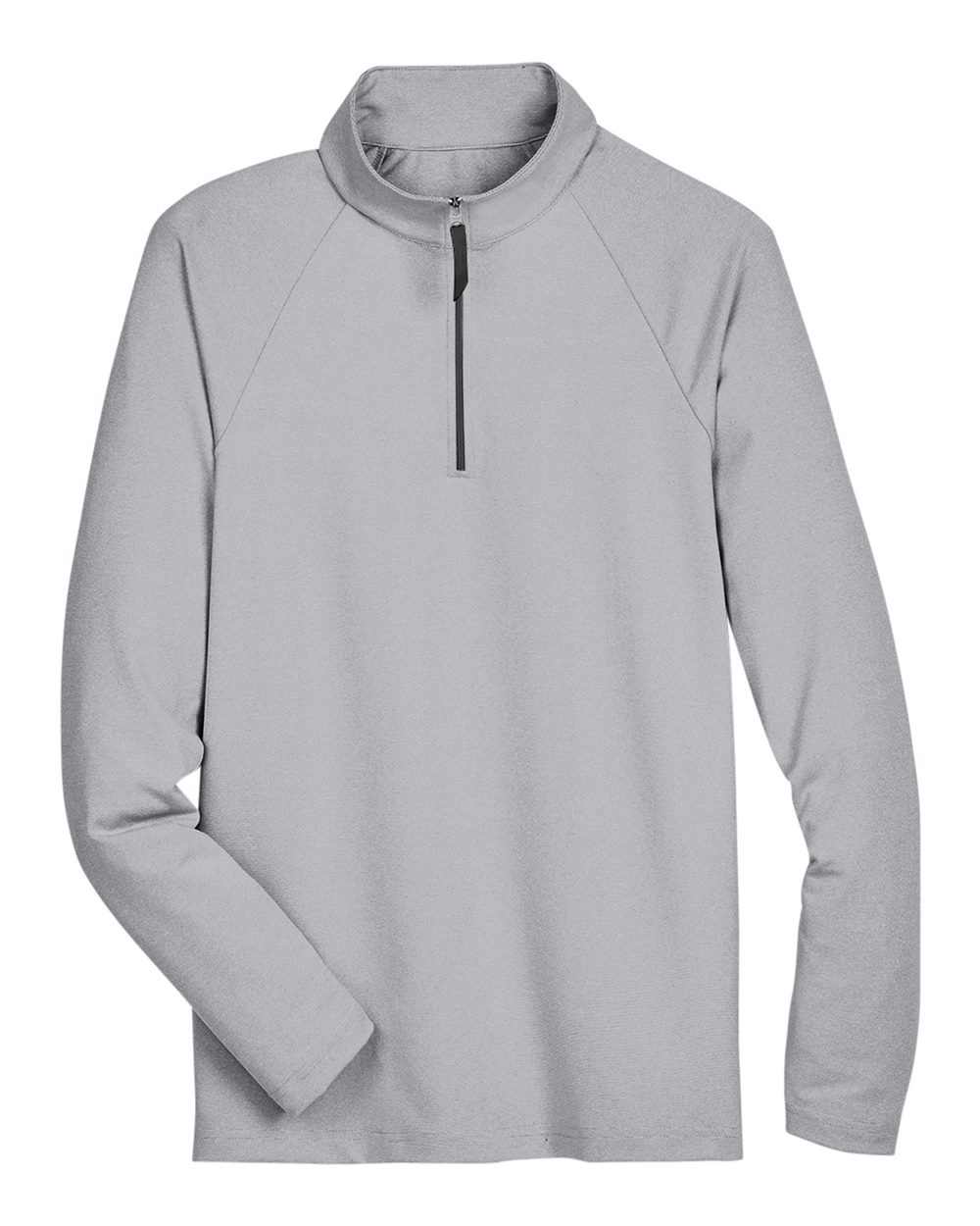 Men's CrownLux Performance® Clubhouse Micro-Stripe Quarter-Zip Pullover - Front - B662B2503 - Black