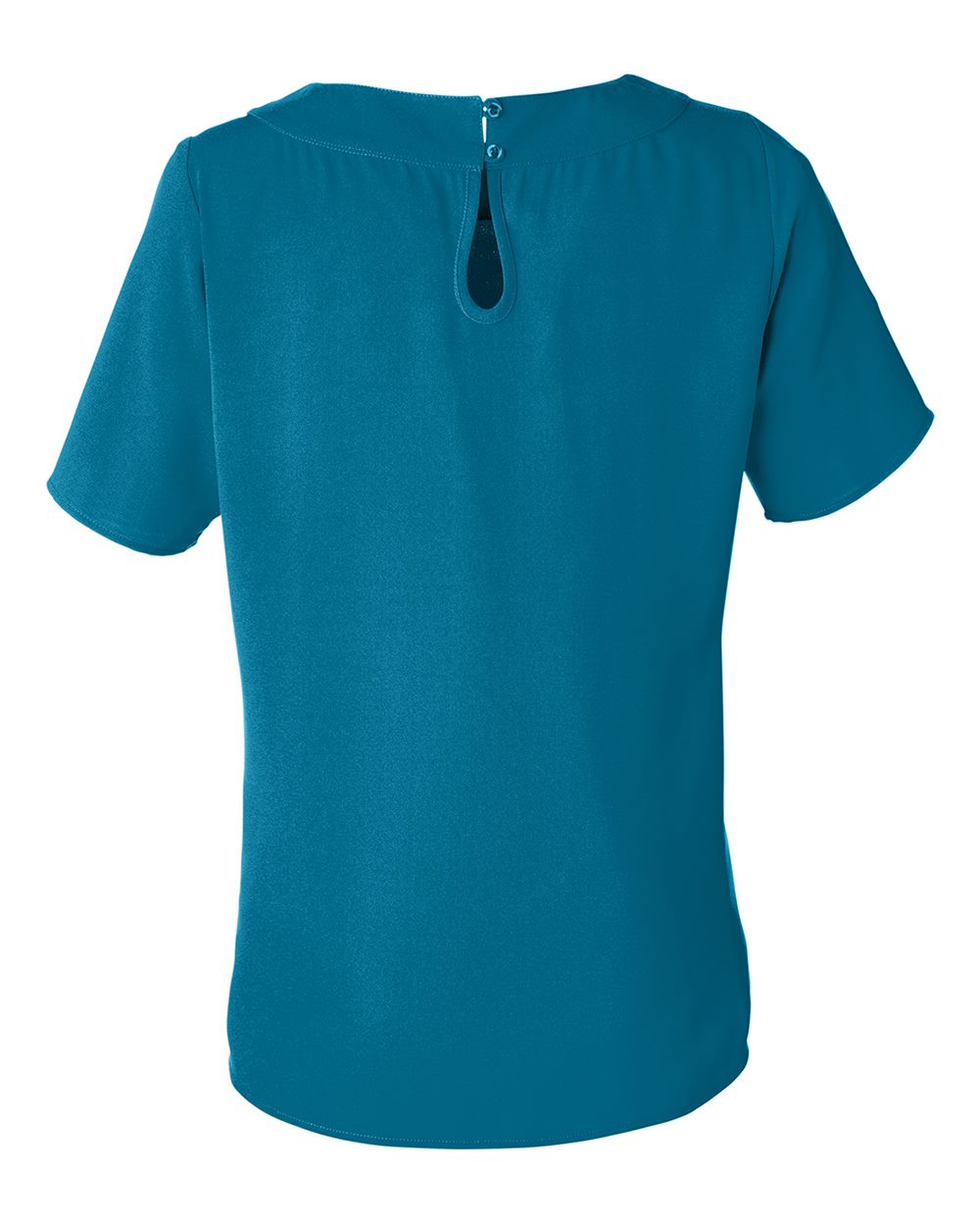 Women's Perfect Fit™ Boat Neck Blouse - Back - B731B2782 - Dark Teal