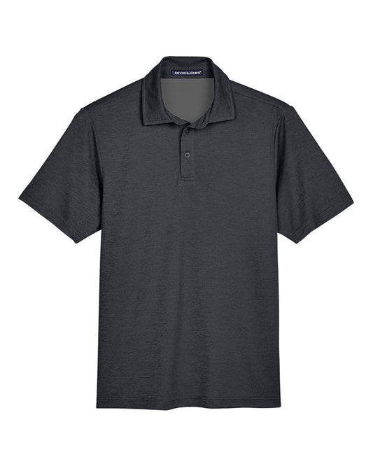 Men's CrownLux Performance® Address Mélange Polo - Front - B645B2503 - Black Heather