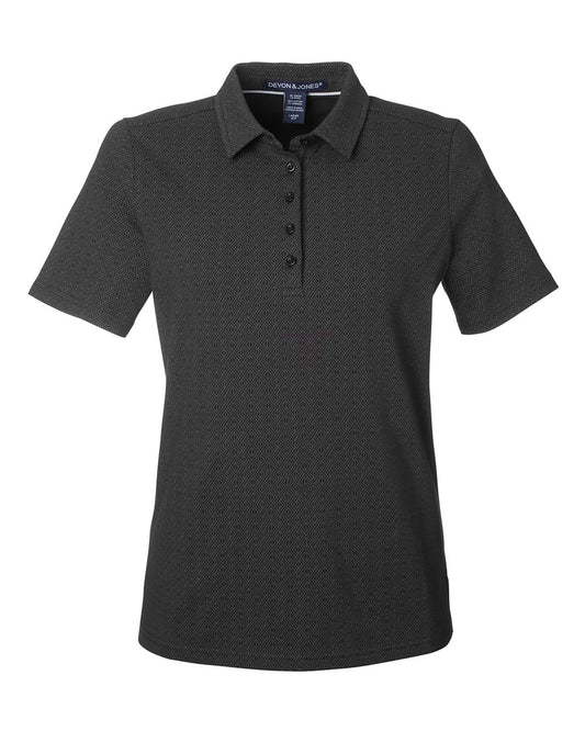 Women's Crownlux Performance® Geo Polo - Front - B621B2502 - Black/ Graphite