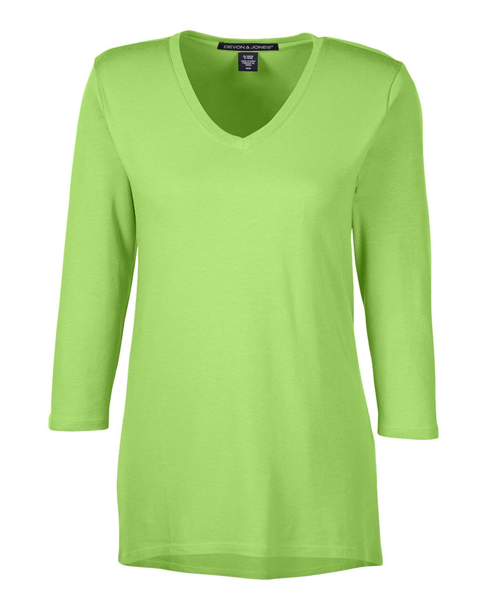 Women's Perfect Fit™ Bracelet-Length V-Neck Top - Front - B722B2222 - Lime
