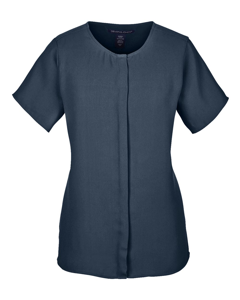 Women's Perfect Fit™ Crepe Blouse - Front - B730B2652 - Navy